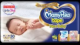 Gentle Care with MamyPoko Newborn Taped Diapers