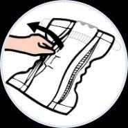 Pull the leakage guards upright
