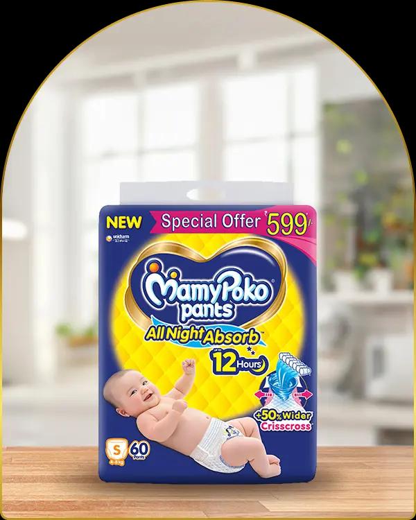 mamypoko pants all night absorb small 60pack