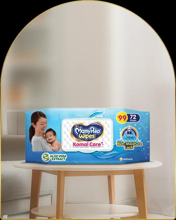 mamypoko komal care wipes 72pack