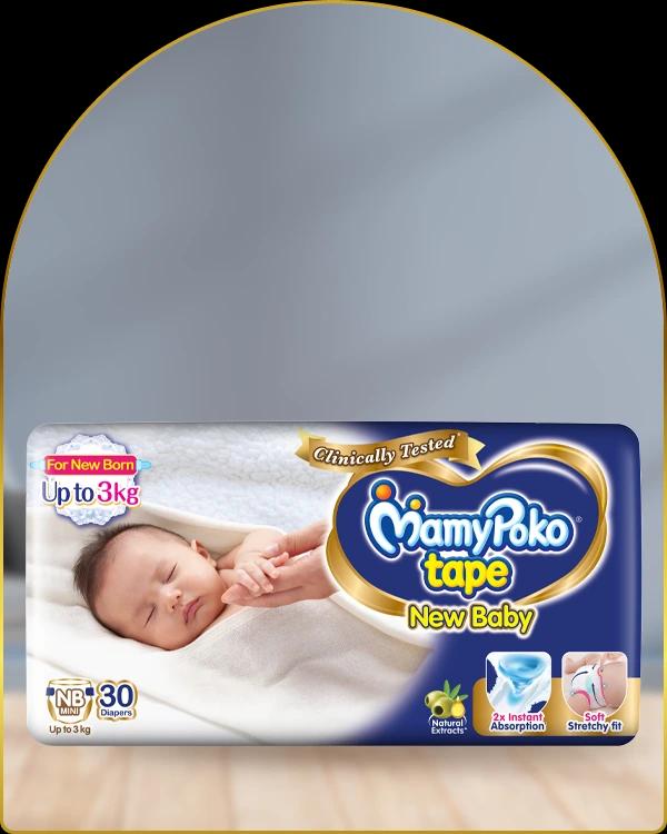 mamypoko tape new baby new born mini 30pack