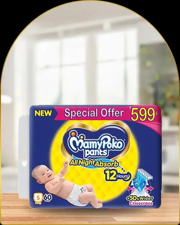 mamypoko pants all night absorb small 60pack