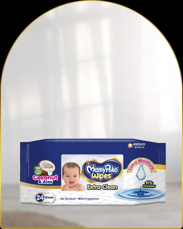 mamypoko extra clean wipes 24pack