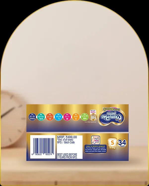mamypoko pants extra absorb small 34pack