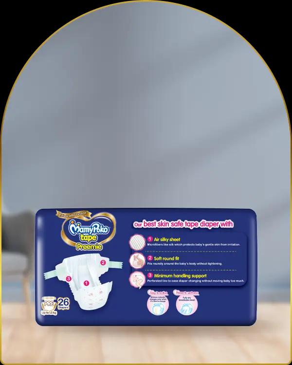 mamypoko tape preemie pre 26pack