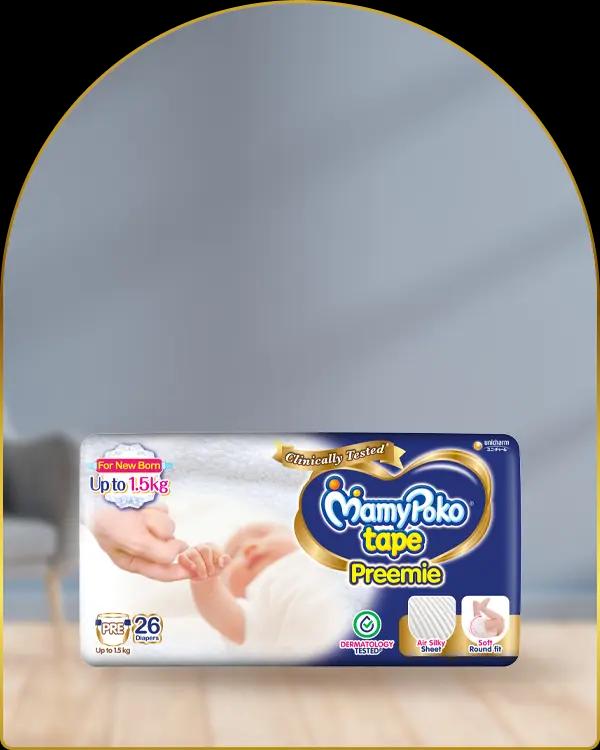 mamypoko tape preemie pre 26pack