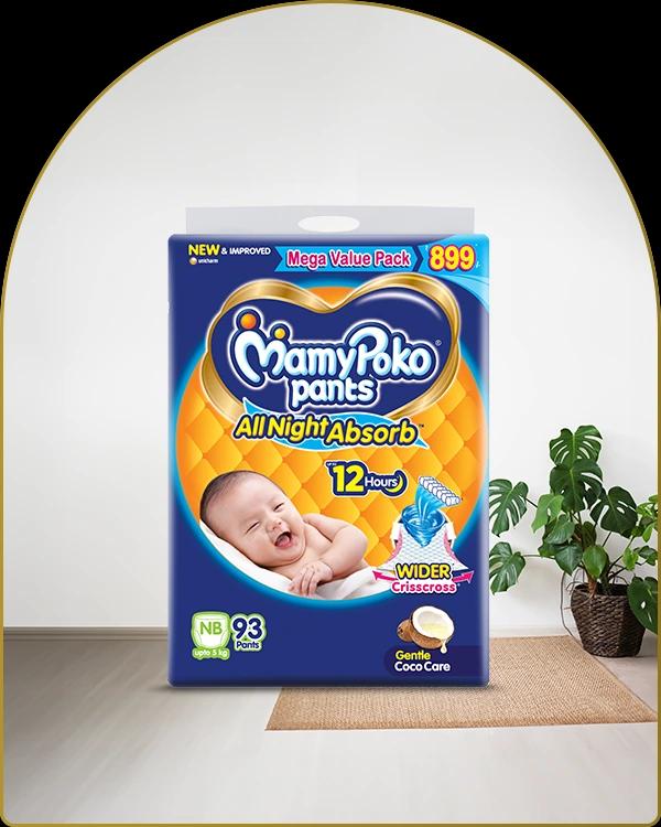 mamypoko pants all night absorb newborn 93pack