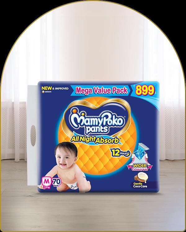 mamypoko pants all night absorb medium 70pack