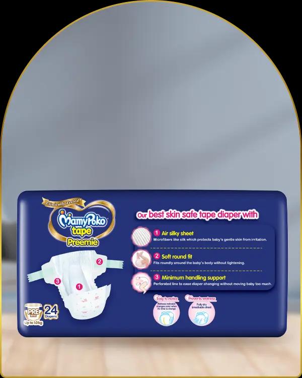 mamypoko tape preemie pre mini 24pack